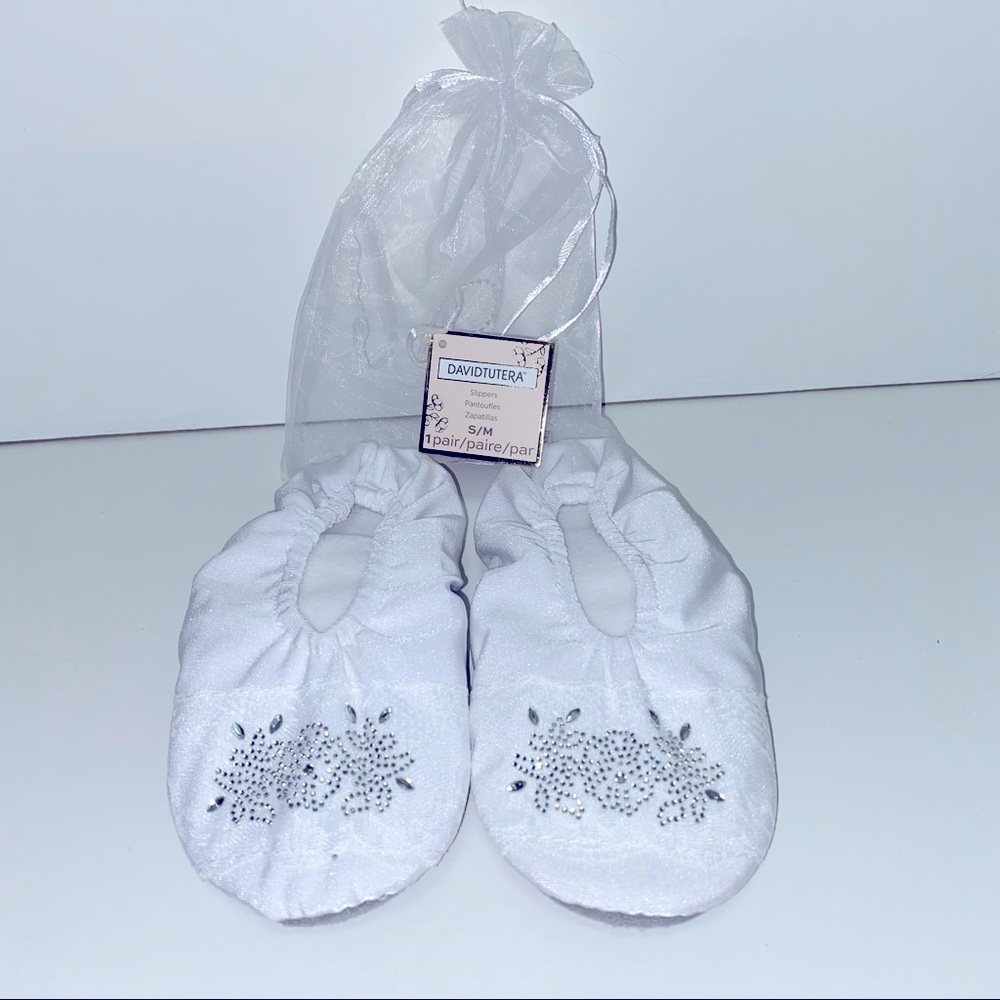 David Tutera Bridal Slippers • White • S/M